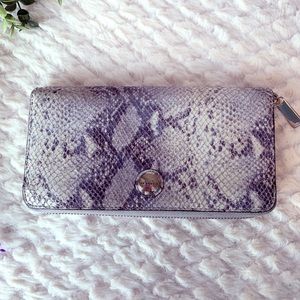 Coach reptile skin leather wallet